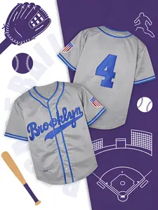 Baseball Jersey Short Sleeves Quick-Dry Loose Fit Spring & Fall Season Sports Wear, High-Quality Experience, Sports Top
