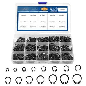 External Retaining Rings Snap Rings Assortment Kit, Circlip Circlip Retainer Rings Set (C-Clip Carbon Steel)