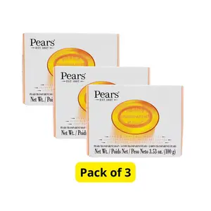 Pears Transparent Soap - Pure & Gentle with Plant Oils - 3.52 oz - Body Care Cleansing Bar - Soothing Fragrance - Glycerin Formula - Pack of 3