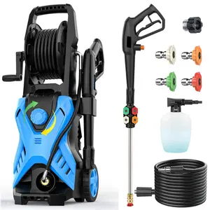 High-pressure electric cleaning machine, portable household car washer, multifunctional garden floor cleaning water gun, suitable for vehicles, fences, and patios