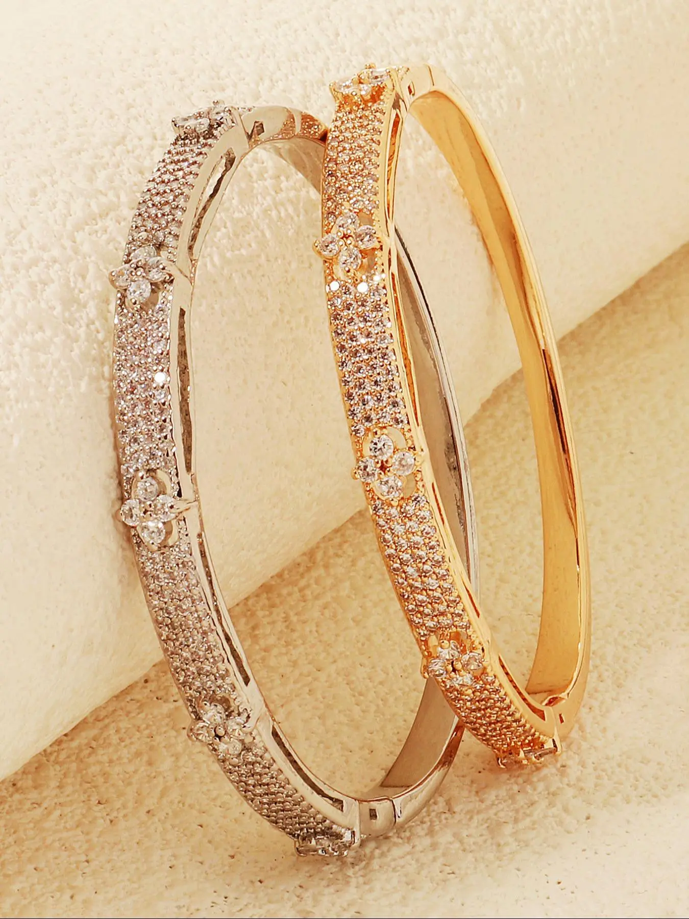 Fashion Artificial Zircon Inlaid Bangle, Fashion Jewelry for Party, Daily Clothing Decor, Trendy All-match & Exquisite Jewelry for Birthday Gift, Stackable Bracelets, Elegant Jewelry Bracelet, High Quality Bracelet