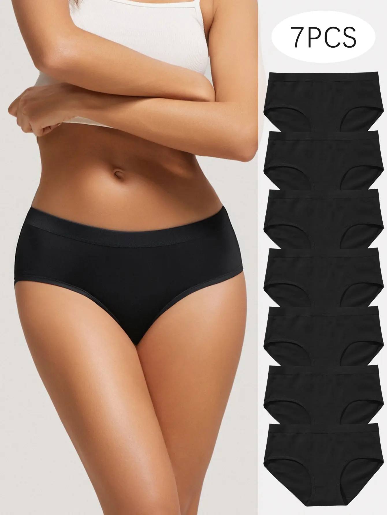 BANNIROU for All Period Underwear, Everyday Comfort Brief, Holds Up to 12 Regular Tampons*, Period Panties, Leakproof, Reusable & Controls Odor, Black