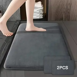 Luxury Memory Foam Bath Mat, Water Absorbent Mat, Soft Non-Slip Quick-Dry Polyester Rug, Bathroom Floor Mat, Valentine's Day Gift