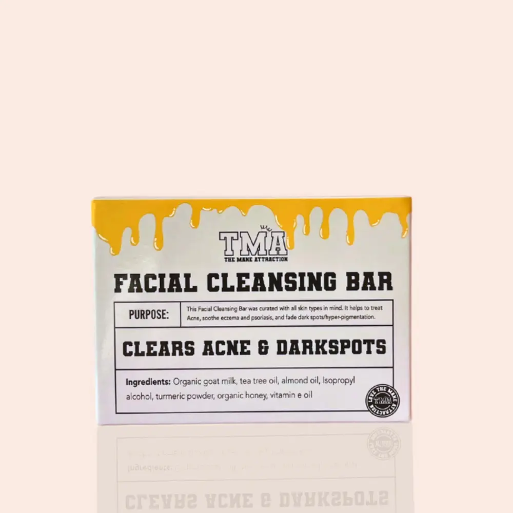 Turmeric & Honey Facial Cleansing Bar Makeup Remover Oil Acne Gentle Cleanser Unscented Serum
