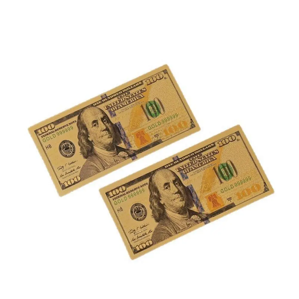 2-Pack Gold Foil Benjamin Franklin Souvenirs - Luxe Memorial Coins for Collectors & Holiday Gifts