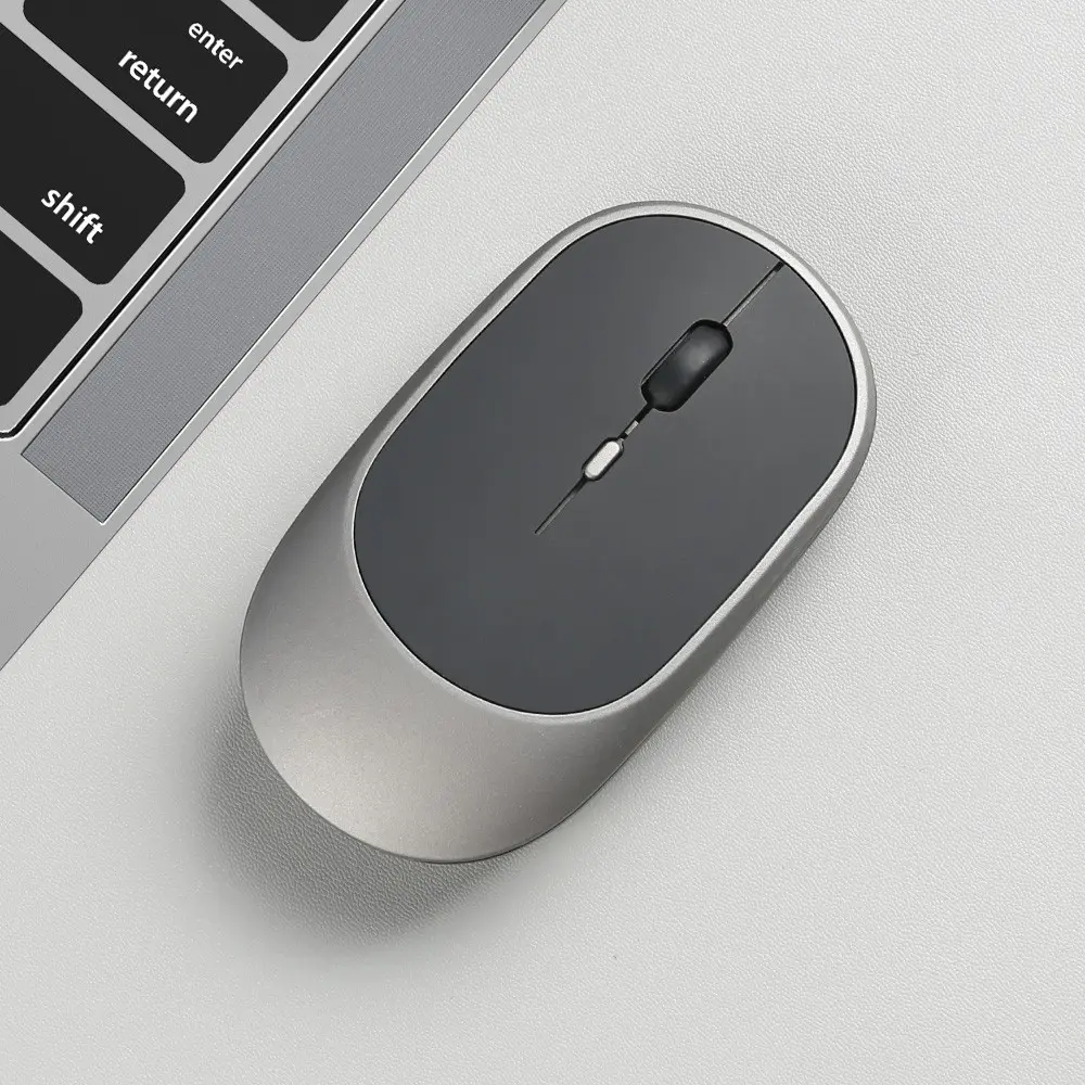 Dual-Mode Bt5.0 + 2.4GHz Wireless Mouse, Rechargeable Silent Click, Adjustable Dpi 3 Levels, Ergonomic Portable Mouse for Laptop PC MAC Tablet, Wireless Rechargeable Mice