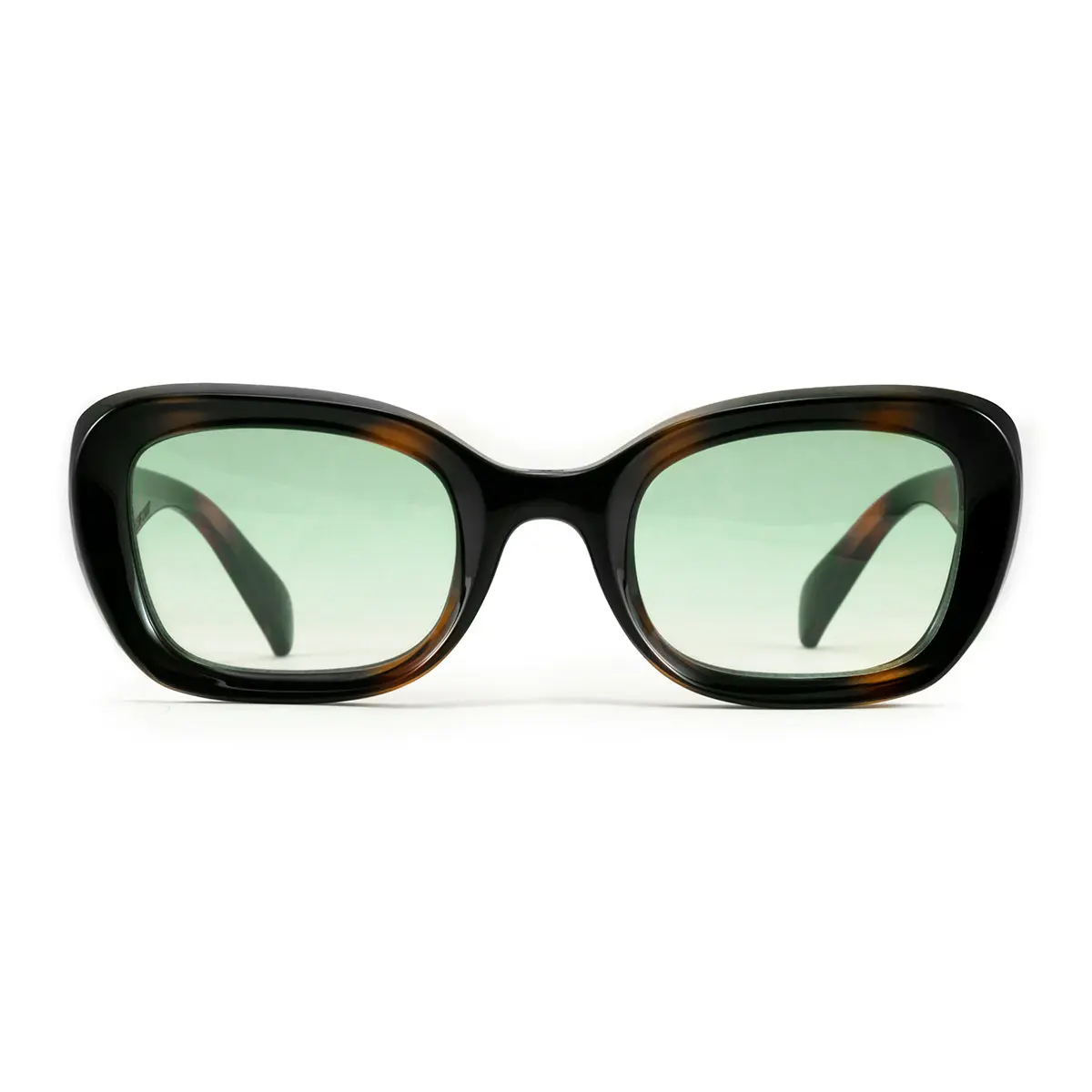 Infinit Turin Cat Eye Gradient Sunglasses, Tortoise Green + Gray