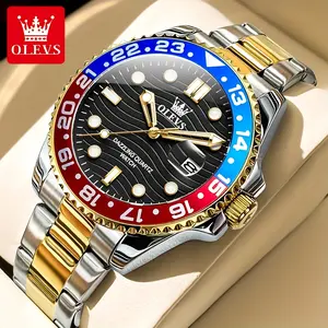 OLEVS men's quartz watch, featuring luxurious luminous stainless steel and a colorful dial, is a stylish and luxurious original brand wristwatch for men and teenagers