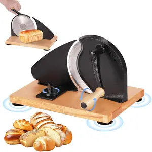 Manual Bread Slicer, Versatile Hand-Crank Bread Slicer for Bakeries, Coffee Shop,  Kitchen with Suction Cup Can Adjustable Thickness
