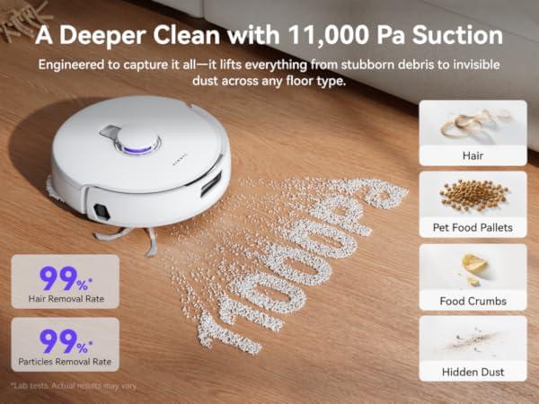 NARWAL Freo X10 Pro Robot Vacuum and Mop Combo, 11,000Pa Suction, DualFlow Tangle-Free System, MopExtend Edge Cleaning, Self-Emptying, Auto Mop Wash & Dry, LiDAR Navigation, for Pet Hair & Hard Floors