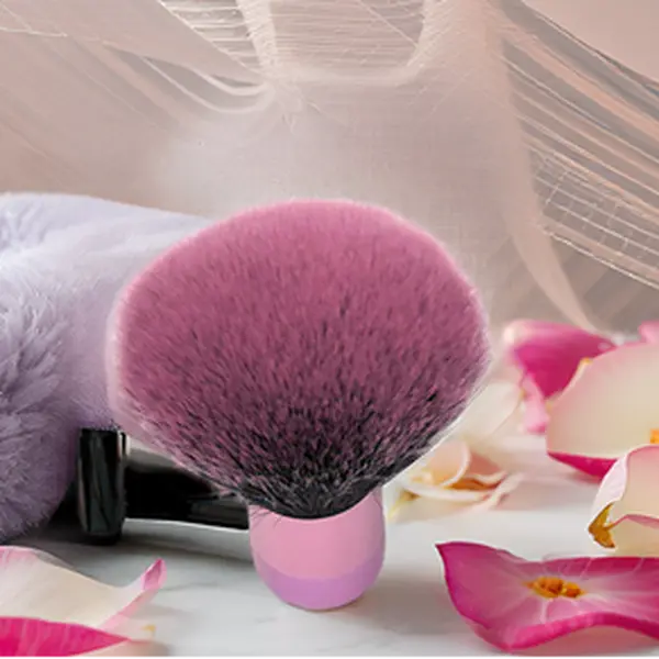 BevyGold Large Kabuki Powder Brush, Pink