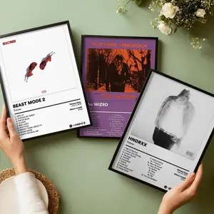 Singer Rapper F-Future Album Cover Painting Calligraphy Canvas Wall Art｜Gallery-Grade Waterproof Poster｜Fade-Resistant & Scratch-Proof｜Perfect Gift & Home Decor｜Living Room, Bedroom, Home Decoration｜Multiple Size