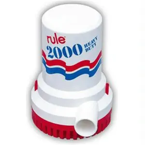 Rule 2000 GPH Non - Automatic Bilge Pump with 6 Leads - 10-6UL