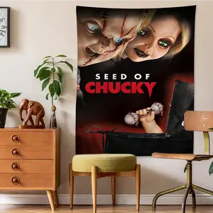 60in x 40in   tapestry  tapestry  Classic Horror Movie Chucky Child's Play Colorful Tapestry Wall Hanging Bohemian Wall Tapestries Mandala Wall Art Decor  poster  home decor banner wall art bedroom