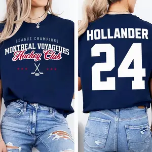 Hollander 24 Hockey Jersey 2 sides Shirt, Team Hollander, Montreal Voyageurs Game Changers Series Sweatshirt, Heated Rivalry Hockey Shirt, Gift for Book Lover