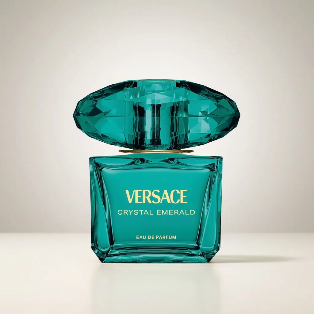 VERSACE Crystal Emerald Eau de Parfum Spray, Women's Perfume Fragrance with Notes of Jasmine, Lemon, and Cedar, 3.0 oz