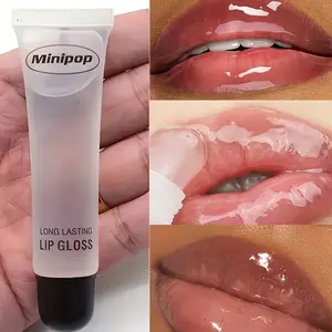 Hydrating Mirror Lip Gloss Transparent Liquid Lip Oil Shiny Glossy Moisturizing Lip Care Paste Long Lasting