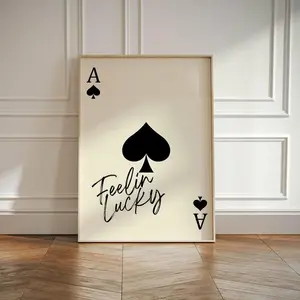 Ace of Spades Print, Playing Card Poster, Trendy Retro Art, Bar Decor, Kitchen Print Gift, Kitchen Aesthetic Decor, Modern Home Gallery Wall