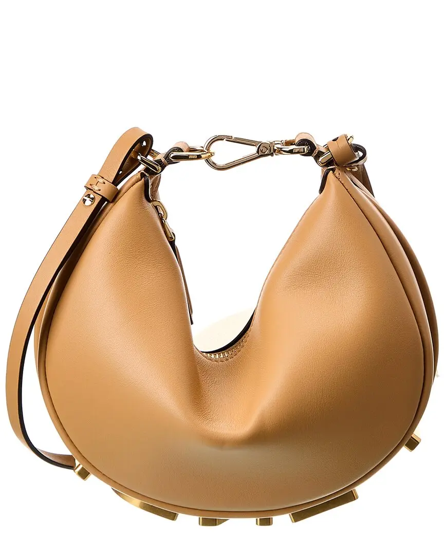 FENDI Fendigraphy Mini Leather Hobo Bag