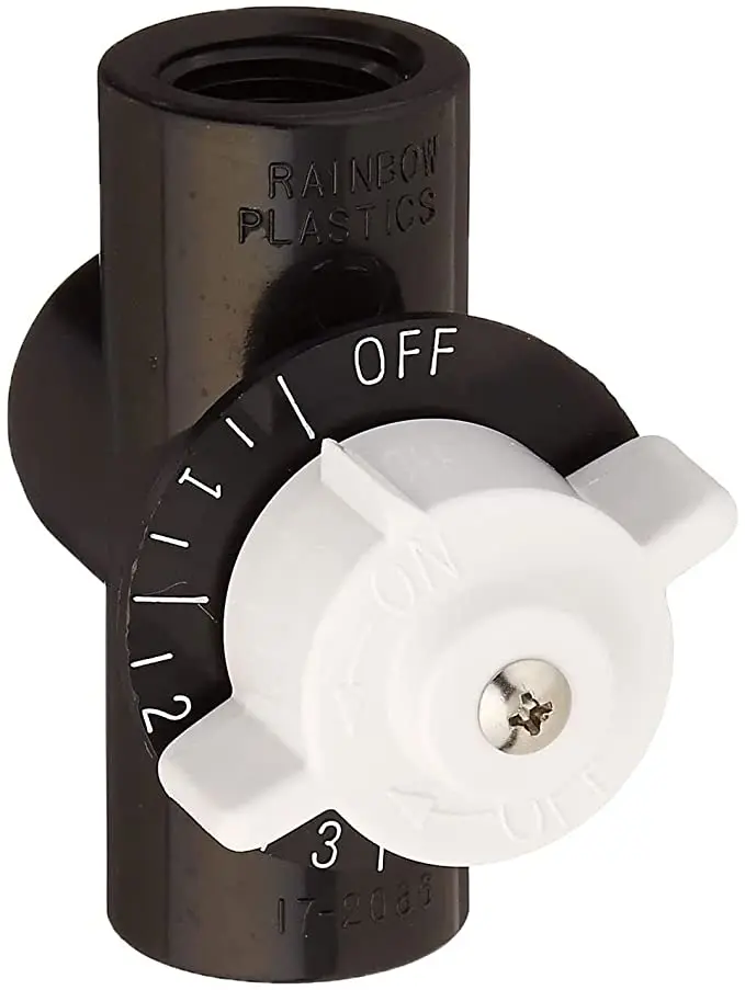 212 MAIN Pentair R172086Z Model Replacement Control Valve - Black, for Spa Chlorine and Bromine Feeders