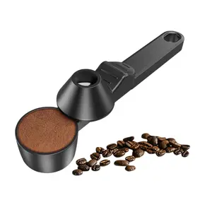 Coffee Funnel Spoon, Coffee Measuring Spoon, Slide Spoon, Large Capacity Leak-Proof Round Spoon, Coffee Scoop, Coffee Powder Adder Spoon, Coffee Making Tool, Coffee Equipment