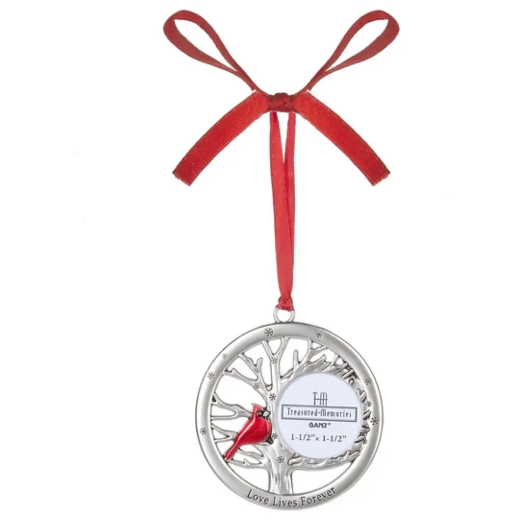 Love Lives Forever Memorial Cardinal - Photo Ornament