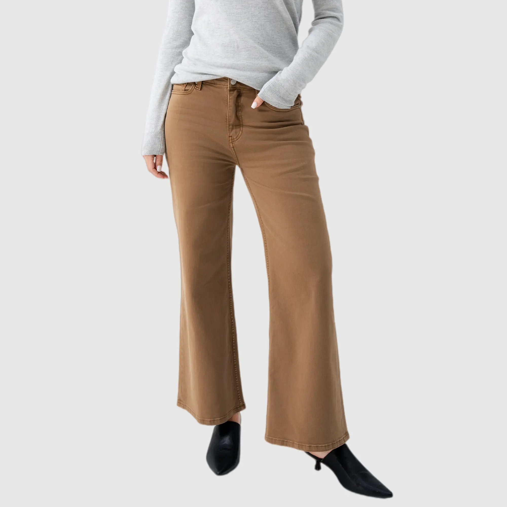Khaki Brown - Wide Leg