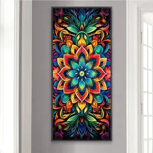 Mandala Pattern DIY Diamond Arts Colorful Painting Kit without Frame, 5D Diamond Arts Colorful Painting Kit, Wall Art Decor for Home Living Room Bedroom