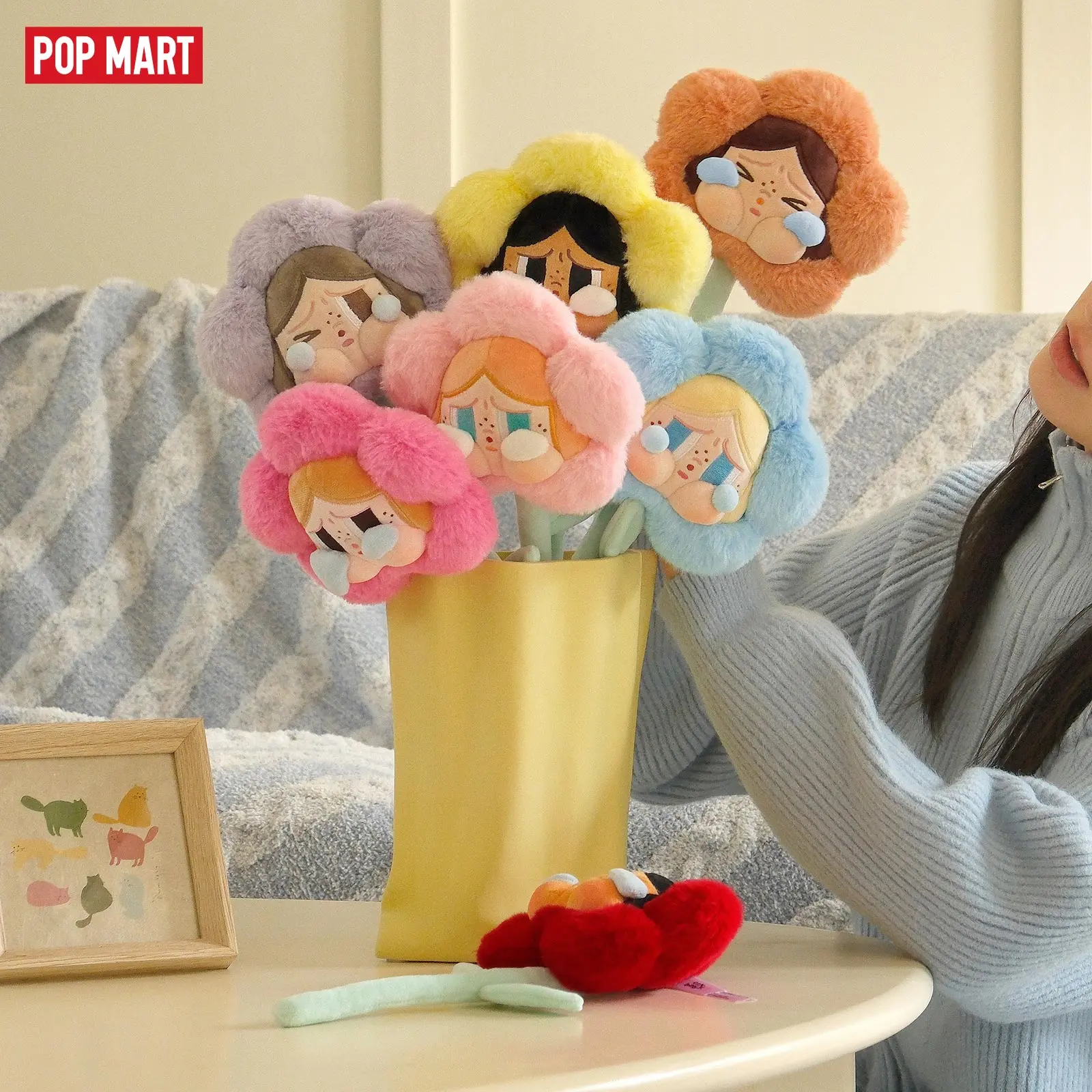 POP MART CRYBABY Sad Club Series Plush Flower Blind Box, Collectible Toys,Surprise Gift