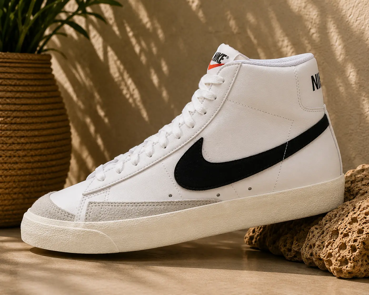 Nike Blazer Mid 77 Vintage White Black BQ6806-100 Mens Fashion Sneakers New
