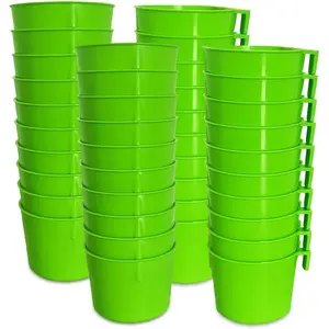 40 Pack Cage Cups Birds Feeders Seed Bowl Chicken Feeding Watering Dish  Water  Hanging Wire Cages Box 8oz Coop Cups for Pet Parrot Parakeet Gamefowl Poultry Pigeon (Green)