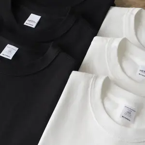 2pcs Solid Color T-shirt  Cotton Men Women  O-Neck Loose Short-sleeved Basic Models All-match T-shirt Couple Tops Crewneck Fabric