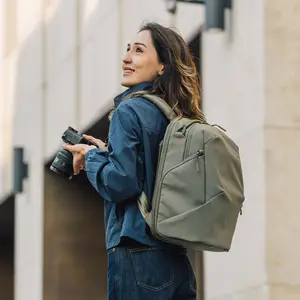 PGYTECH OneGo Lite Backpack 16L Forest color, Ultra-Lightweight with 180° Clamshell Opening & Dual Quick-Access Pockets for Camera & Daily Essentials