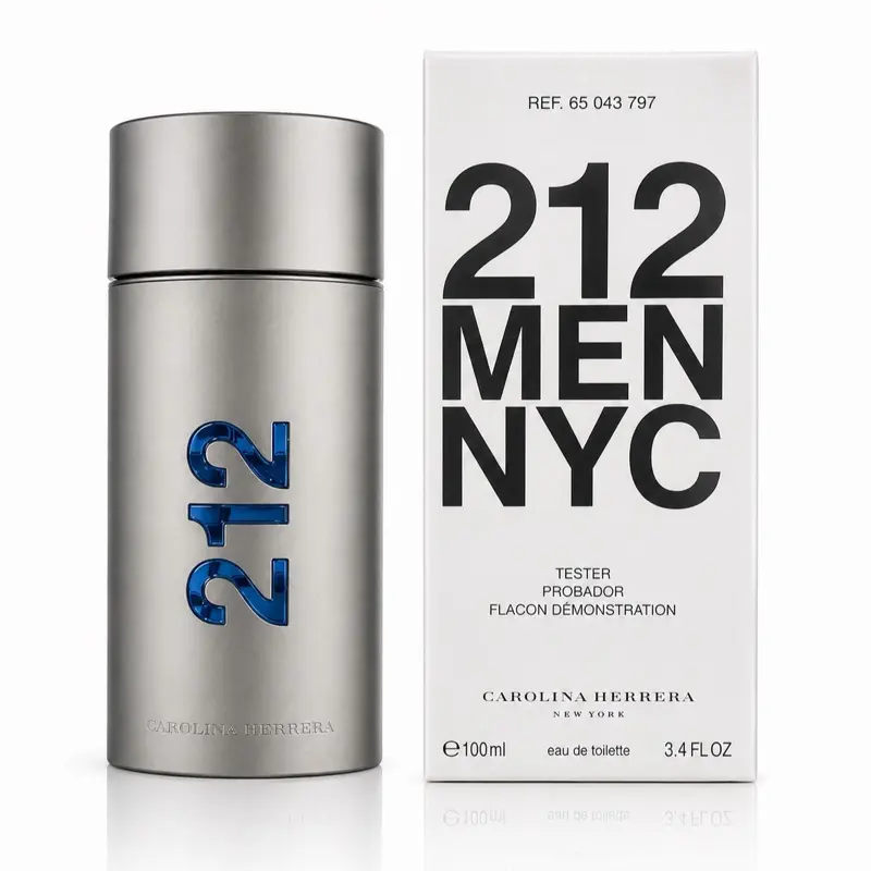 Carolina Herrera 212 Men NYC Tester Eau De Toilette Spray for Men 3.4 Oz