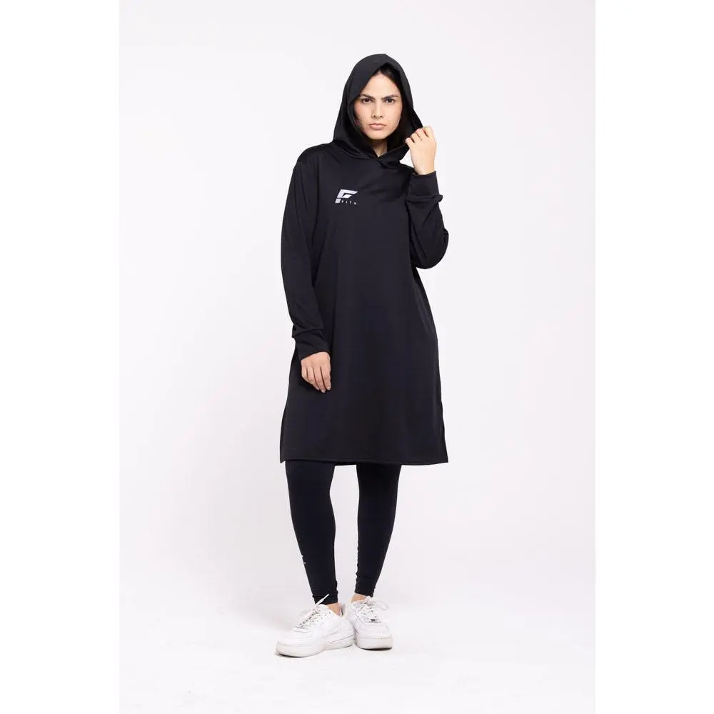 EASE - Oversized Hooded Long Sleeve Top