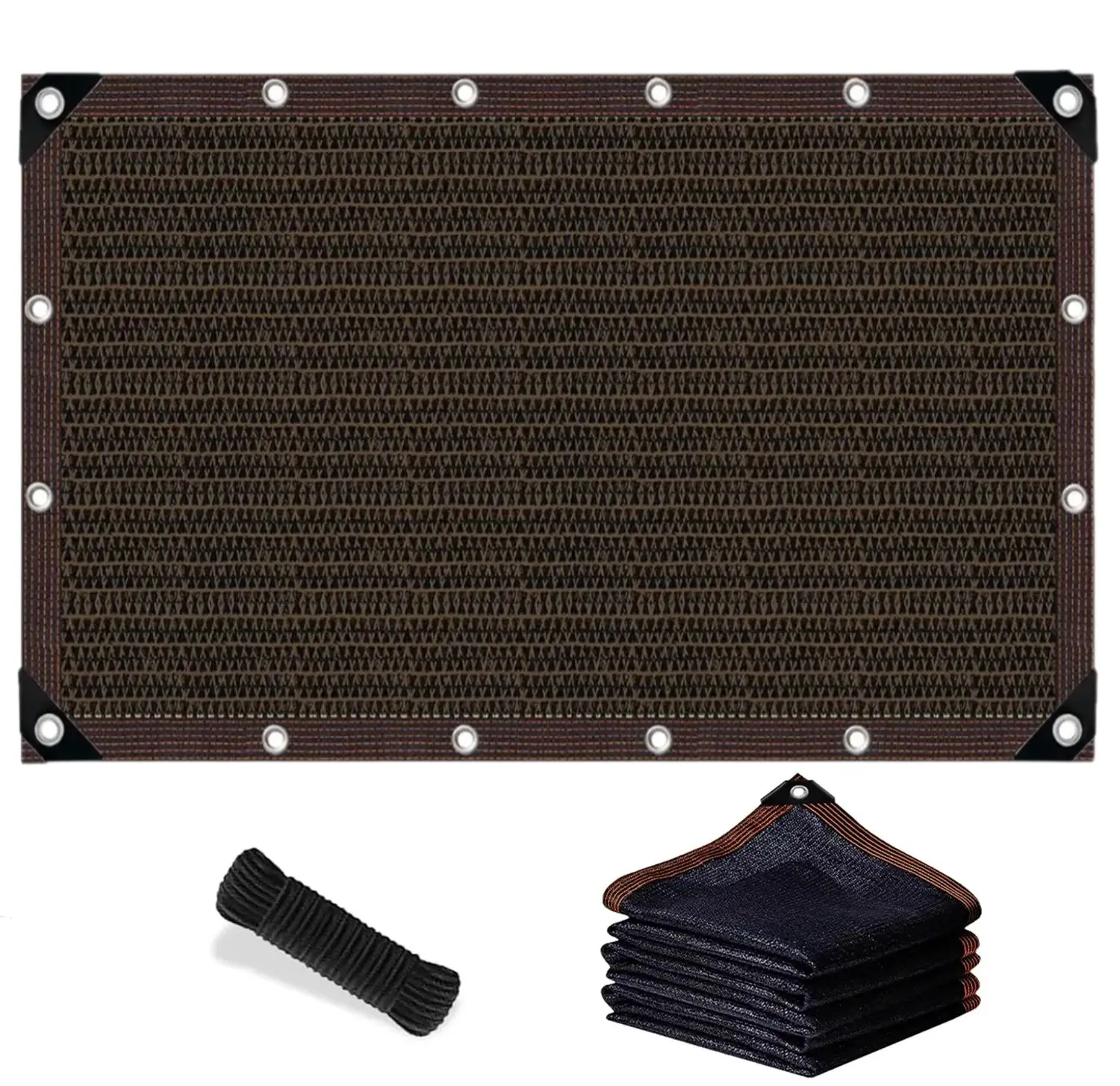 2 PCS 90% Shade Cloth,UV-Resistant 10x13 ft Black Grommeted Sunshade Net with Reinforced Grommets, Heavy-Duty Durable Outdoor Cover, Garden Accessories for Gardens, Patios, Backyard Garden Accessories, Outdoor Yard Accessories