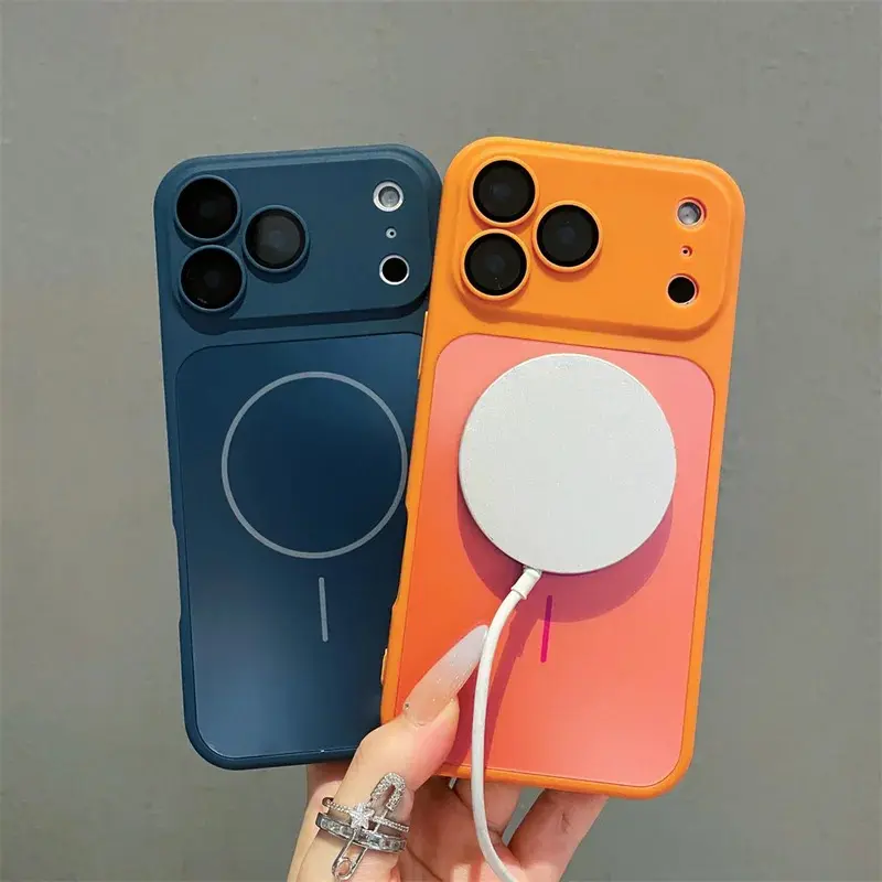 Luxury for MagSafe Magnetic Case for Samsung iPhone 17 Plus  Quickly Converts 17Air 17 16 15 14 13 Pro Max Shockproof Silicone TPU Soft Case
