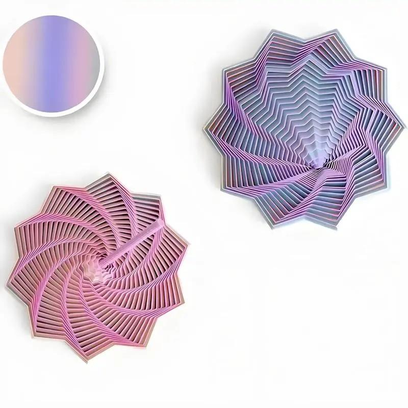 3D Printed Sensory Fidget Star, Hexagonal Fractal Design with Handle, Visual and Auditory Stress Relief Toy, Stress Relief Sculptures, Perfect Gift for Christmas & Birthdays Relaxation Stick Solution