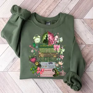 Vintage Wicked Changed For Good Book Shirt, Defy Gravity Broomstick Magic Wand Crewneck, Fun Popular Literary for Musical Fan