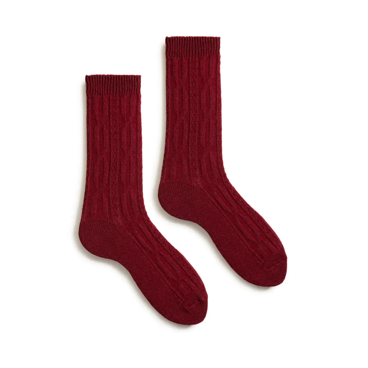 RoyaltyM Luxe 100% Cashmere Cable Knit Socks