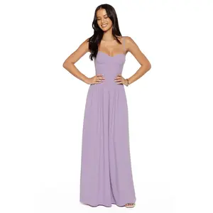 Almost Yours Lilac Crepe Maxi Dress
