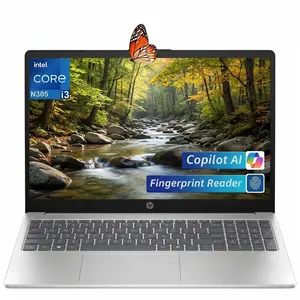 HP 15.6" FHD Laptop, Intel i3-N305, 8GB RAM, 256GB SSD, FR ID, Silver | Laptop for Students and Business, 15.6" FHD IPS Micro-Edge Anti Glare Display, Fingerprint Reader, WIN 11 Home