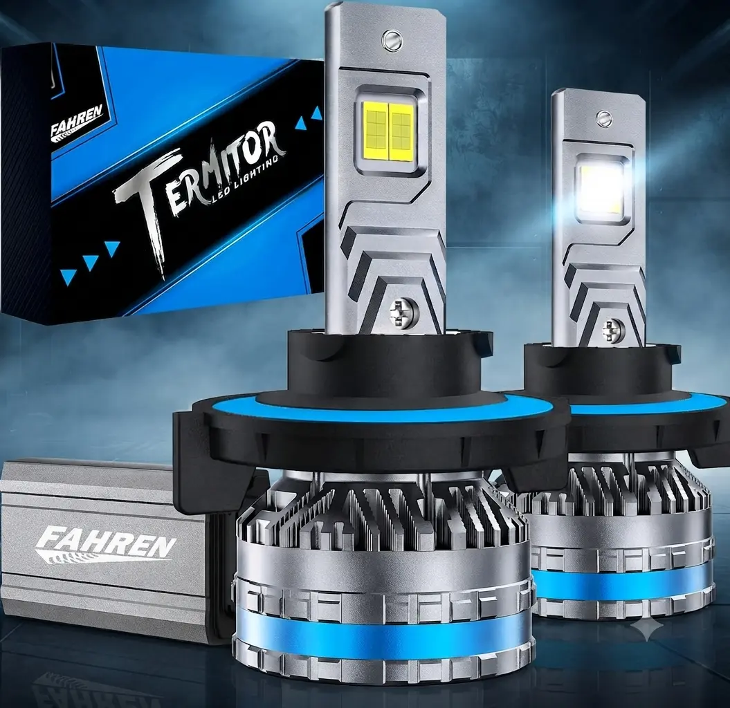 2026 Newly Upgraded Fahren H13 9008 LED Fog Bulbs, 120W 150000LM, 6500K Cool White, Plug & Play, 2 Bulbs Pack