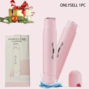 Unisex Electric Shaver, Dual-Head Design for Face & Body Hair Removal, USB Rechargeable, Modern Stainless Steel Blades