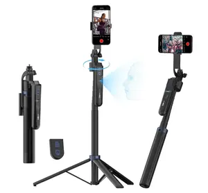 70” Auto Face Tracking Tripod, Extendable 360° Rotation Phone Tripod for iPhone and Android, Selfie Stick for iPhone w/Remote Control,Phone Holder Video Recording for TikTok(UTK-01)