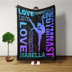 Gymnastics Blanket, Throw Blanket, Custom Blanket, Gymnastics Gifts, Gifts For Girls, Christmas Gifts For Women, Birthday Gifts For Women 