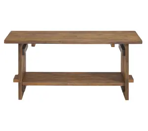 Alaterre Furniture Bethel Acacia Wood 40" Benchw/ Shelf