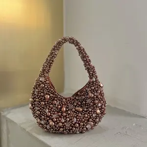 Beaded Mini Shoulder Bag | Statement Crystal Purse for Going Out