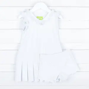 White Ruffle Tennis Dress - Sporty Girls Performance Fit