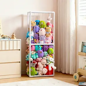 Stuffed Animal Storage & Organizer Wooden Cute Zoo Toy Holder for Toddler Rooms Playrooms & Bedrooms Ideal for Organizing Plush Toys